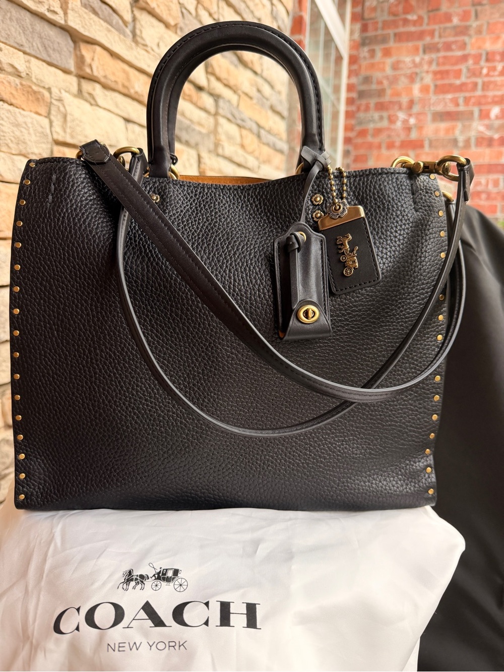 NWT Coach 1941 Rogue with Rivets Black #30457